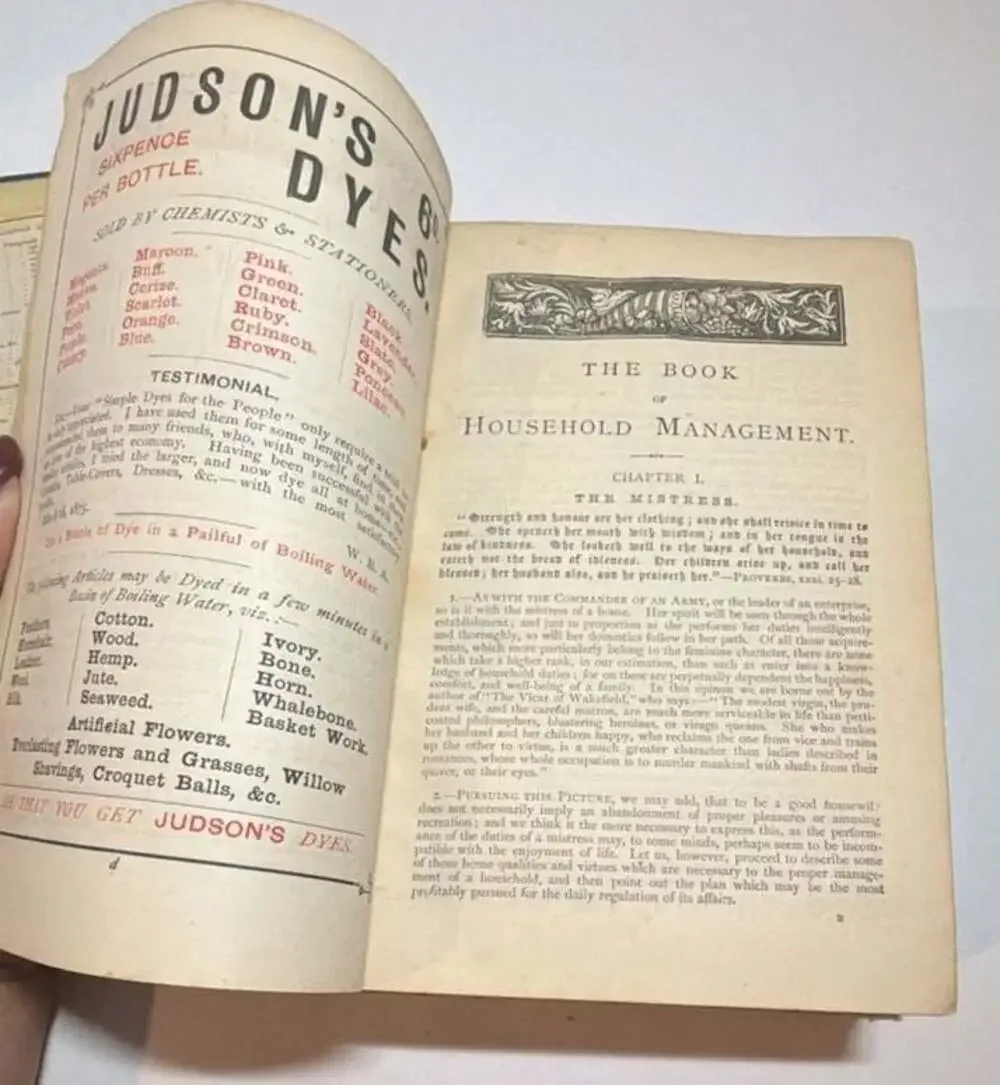 Early 1900’s The Book of Household Management by Isabella Beeton * restorer & bi